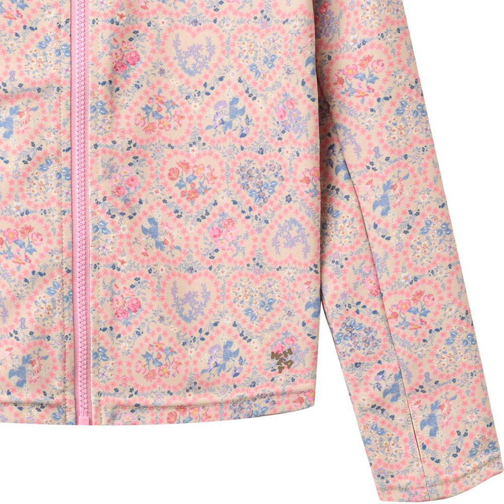 Køb Wheat Pink Heart Flowers Swim T-shirt L/S Zip Ada