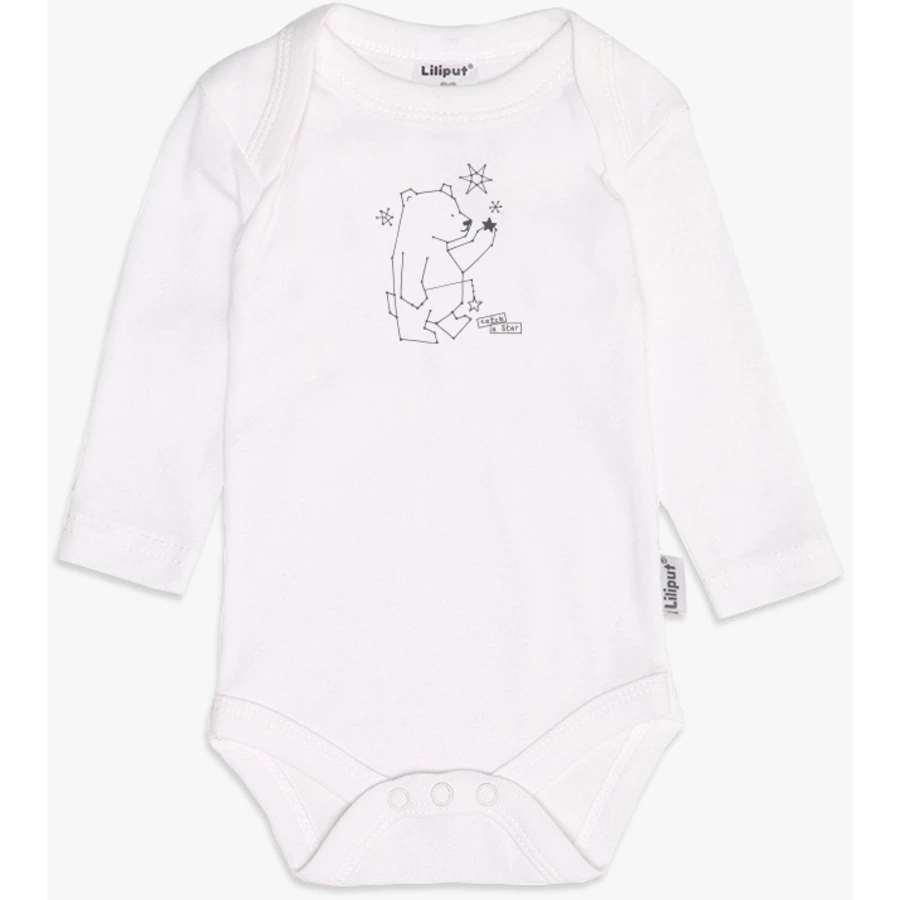 Liliput Langarmbody Beary Cute marine  weiß