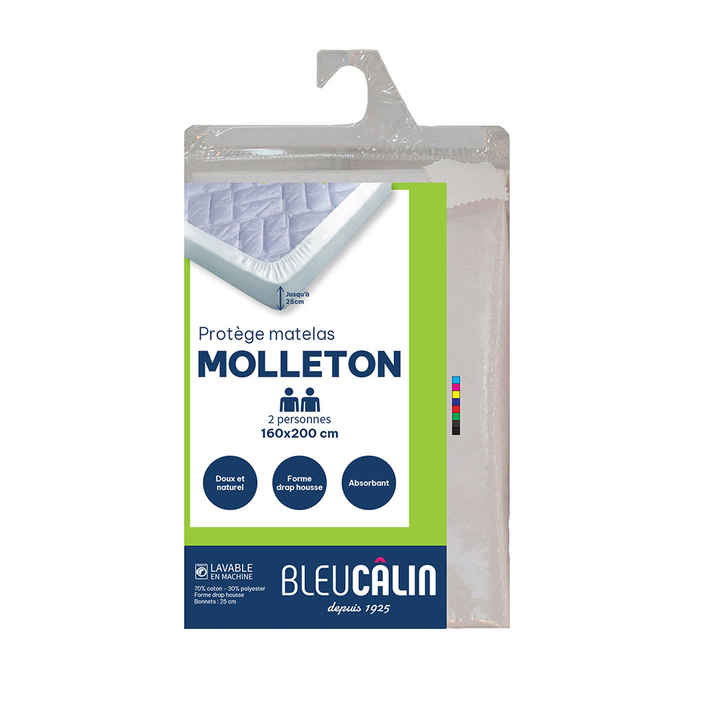 Protège matelas coton molletonné 160x200cm