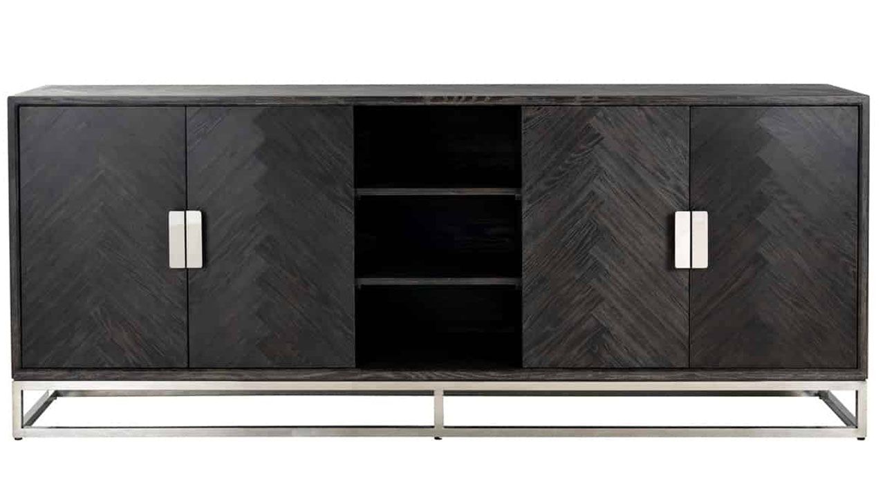 Dressoir 210231 Blackbone zilver B225 x D45 x H90 cm