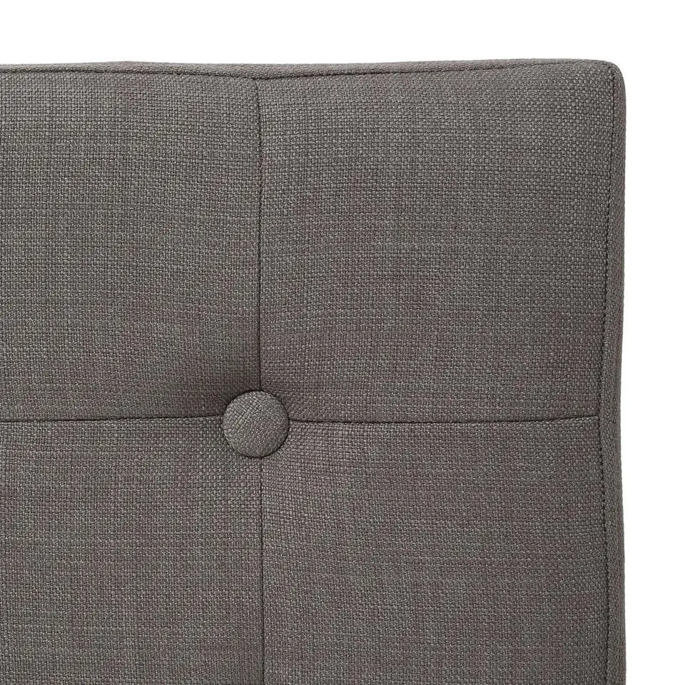 Atmosphera Poef/hocker - opbergbox - donkergrijs - PU/MDF - 38 x 38 cm
