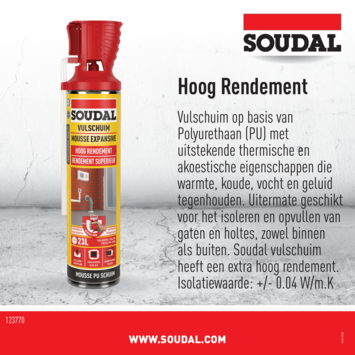 Soudal PU-schuim 600ml