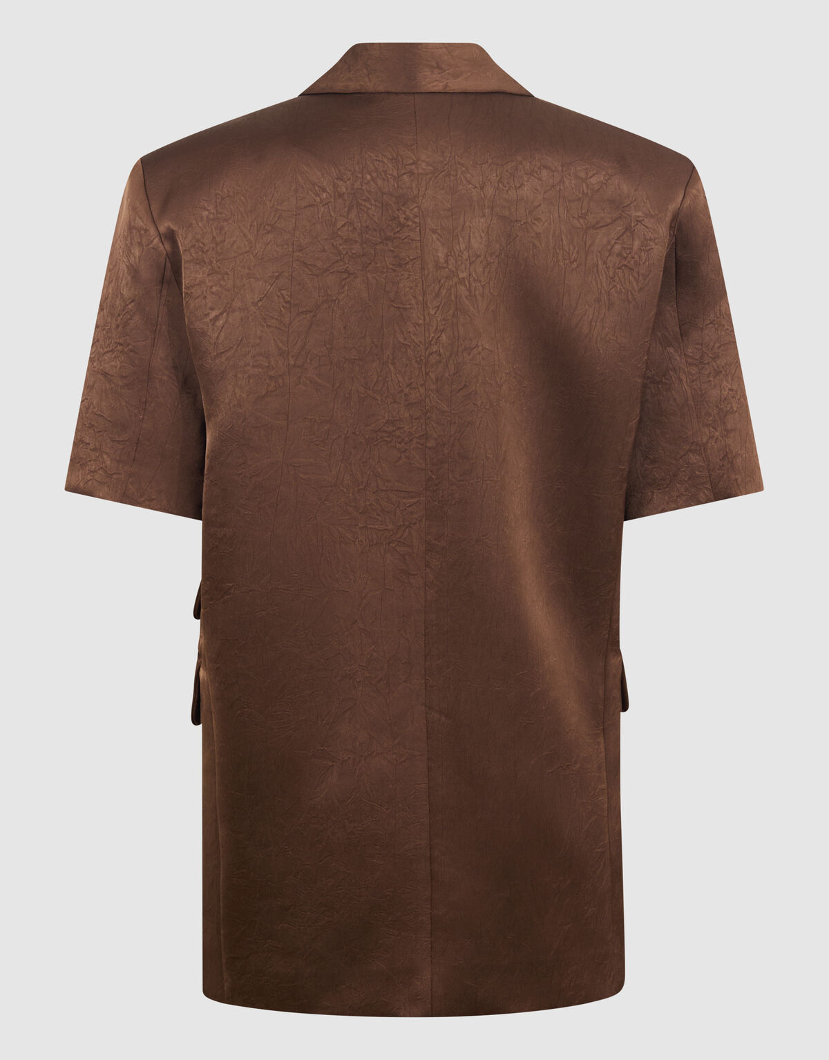 Short Sleeve Blazer Donkerbruin