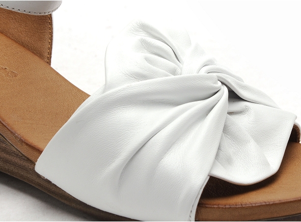 Coco abricot nu pieds talons femme mulsans blanc