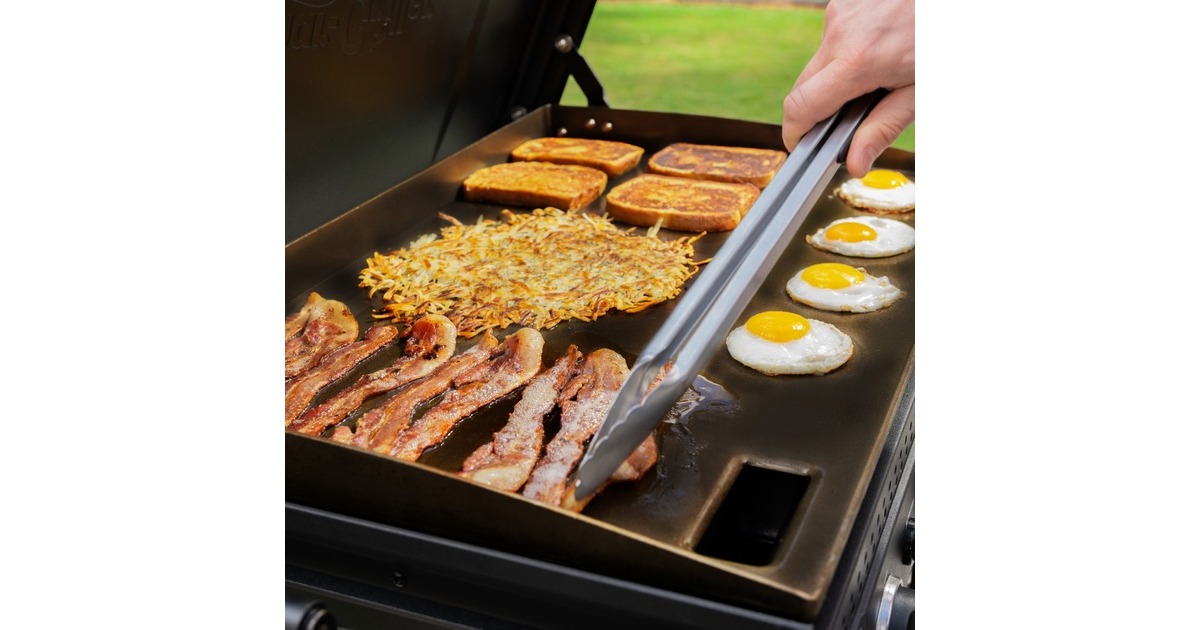 Char-Griller3-Burner Flat Iron Gas Griddle barbecue  (Zwart)