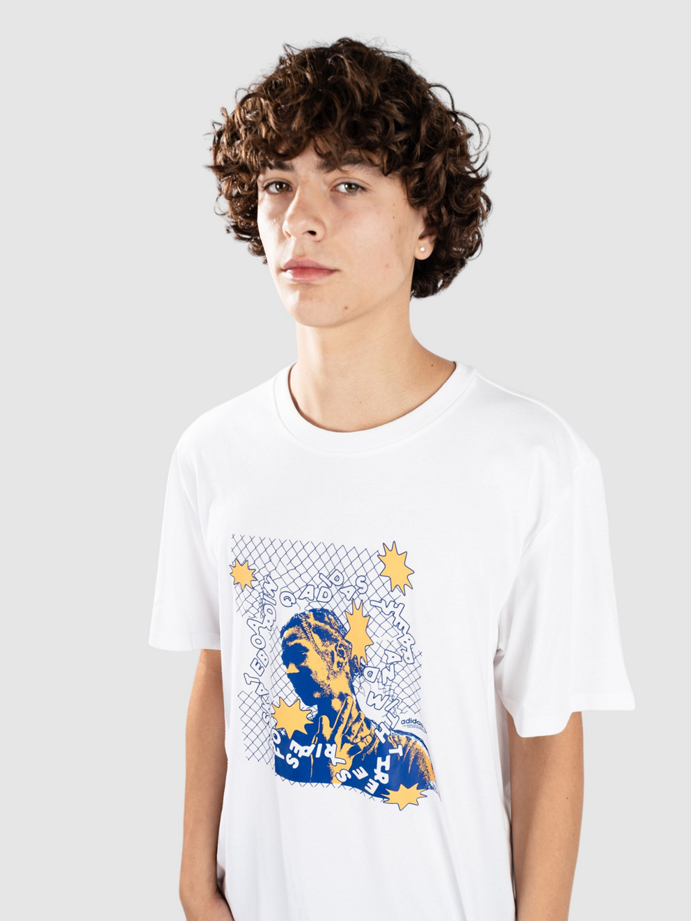 adidas Skateboarding Dre T-Shirt white/royblu/hazora