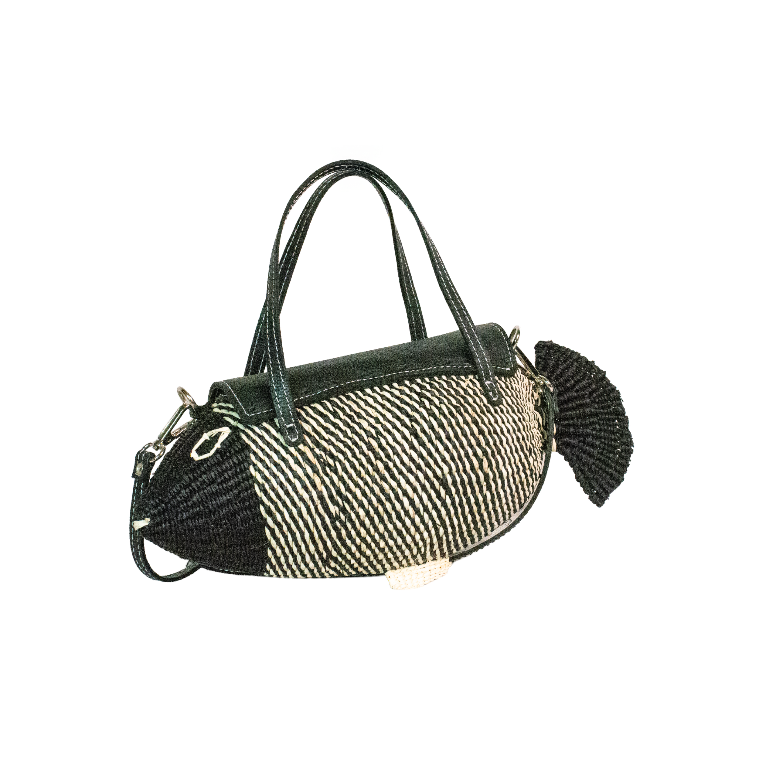 Mini sac en forme de poisson de paille
