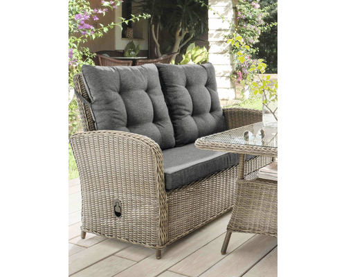 Eetkamer-/loungeset Destiny Merano II Polyrattan 4-zits 4-delig Grijs