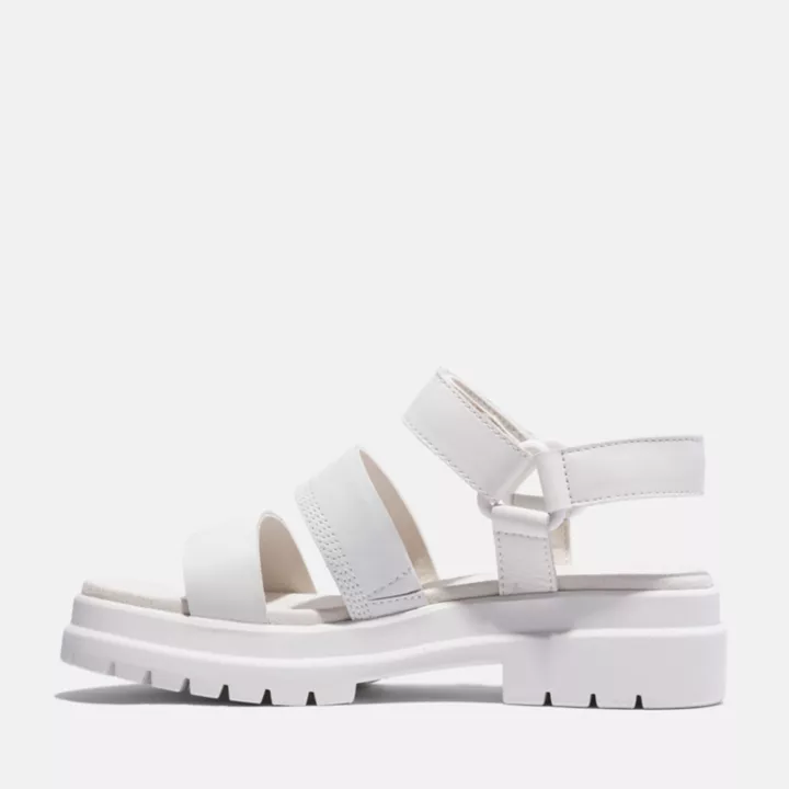 Sandale London Vibe à trois brides pour femme en blanc