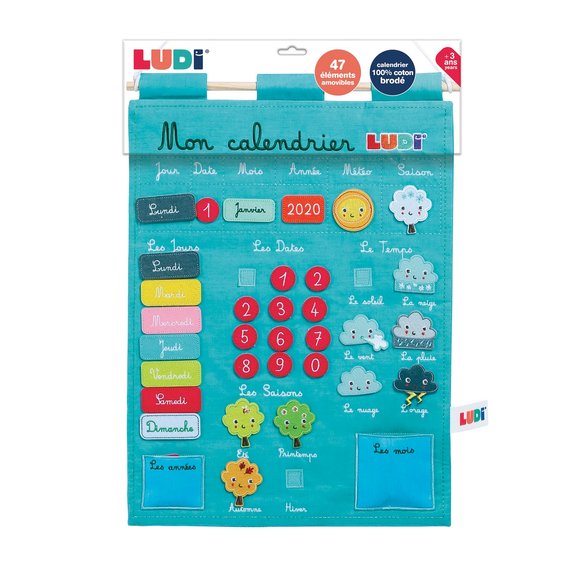 Calendrier Basic bleu