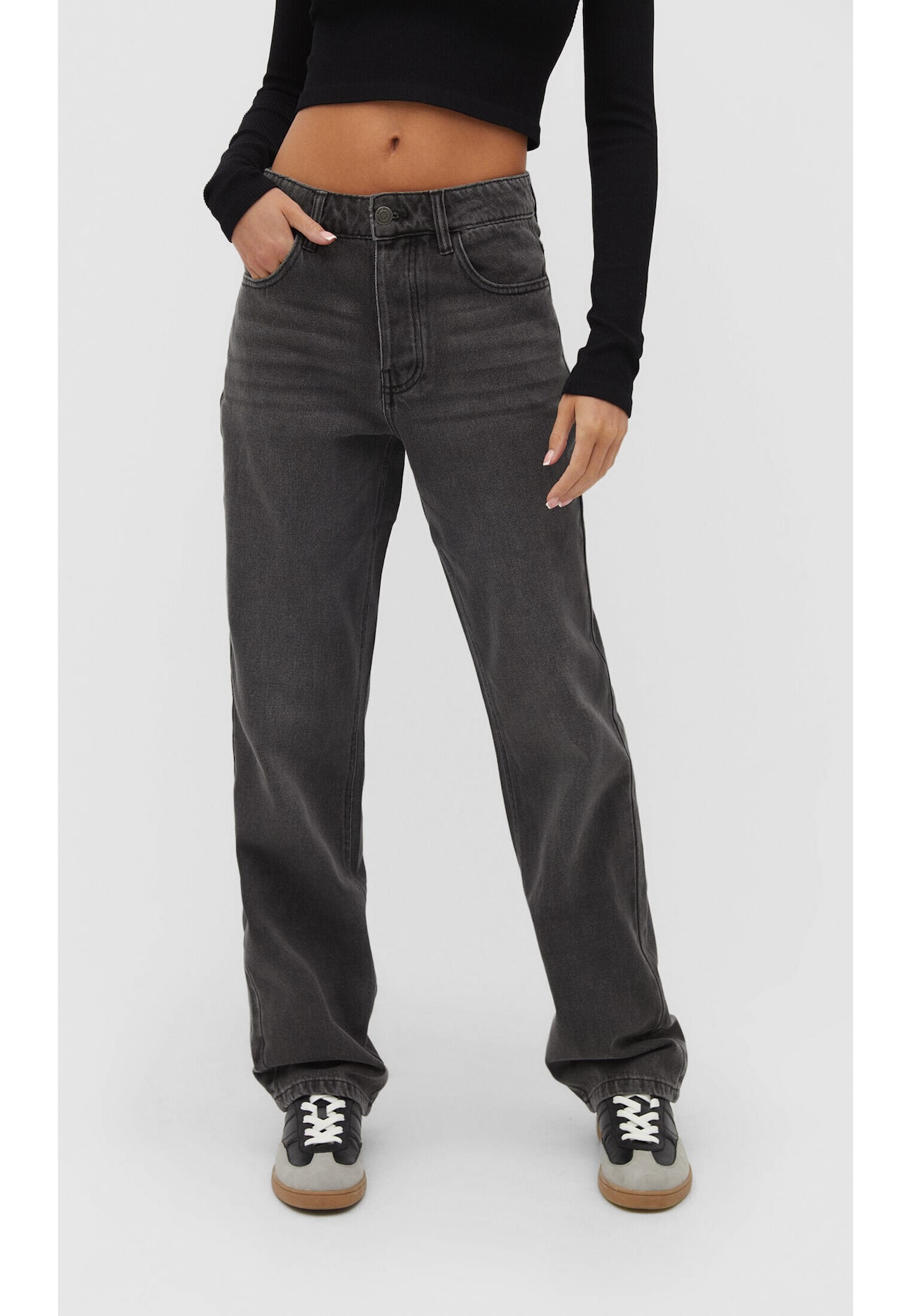 Calça jeans de cintura média