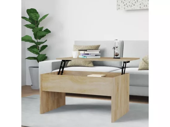 Table basse Chêne sonoma 80x50,5x41,5 cm Bois d'ingénierie