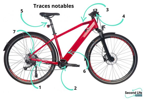 Produit Reconditionné - Vélo de Ville Électrique Eljoy Revolution City Bafang 250W Rouge