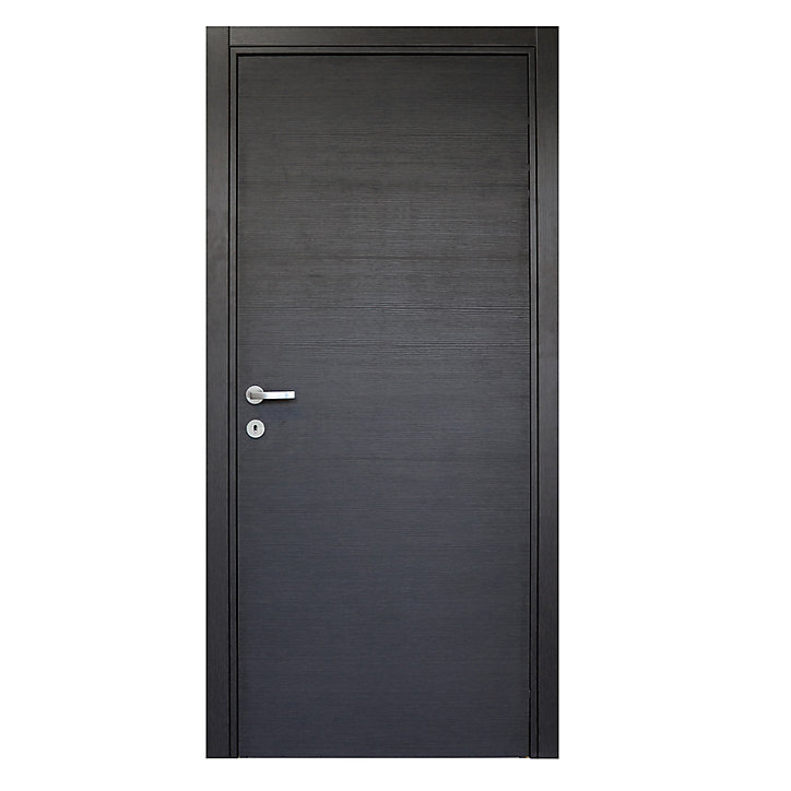 Bloc-porte Alexia gris H.204 x l.83 cm, poussant gauche