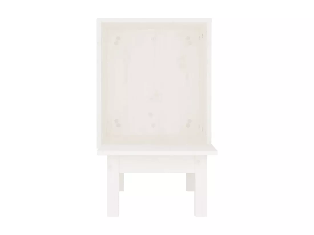 Maison pour chat Blanc 60x36x60 cm Bois de pin massif