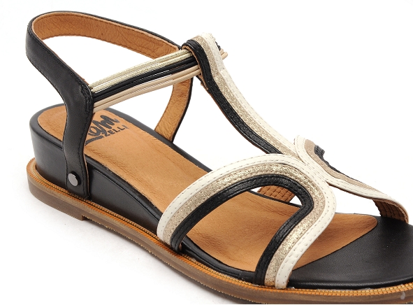 Mamzelle nu pieds plats femme omea noir