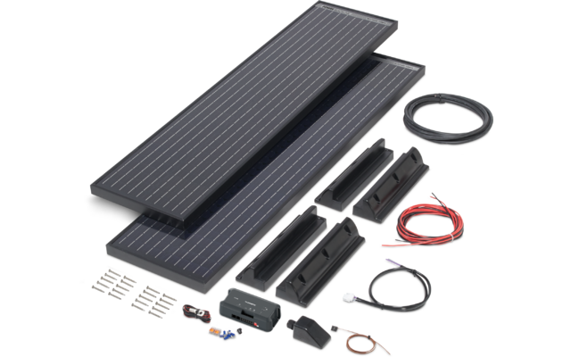 Büttner Elektronik Solar-Komplettanlage Power Blackline Solar Kit