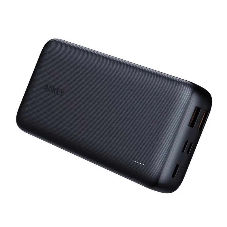 (22.5W) Basix Plus 20000mAh Dual USB A / USB C / Micro USB Powerbank (PB-N74S) - Schwarz