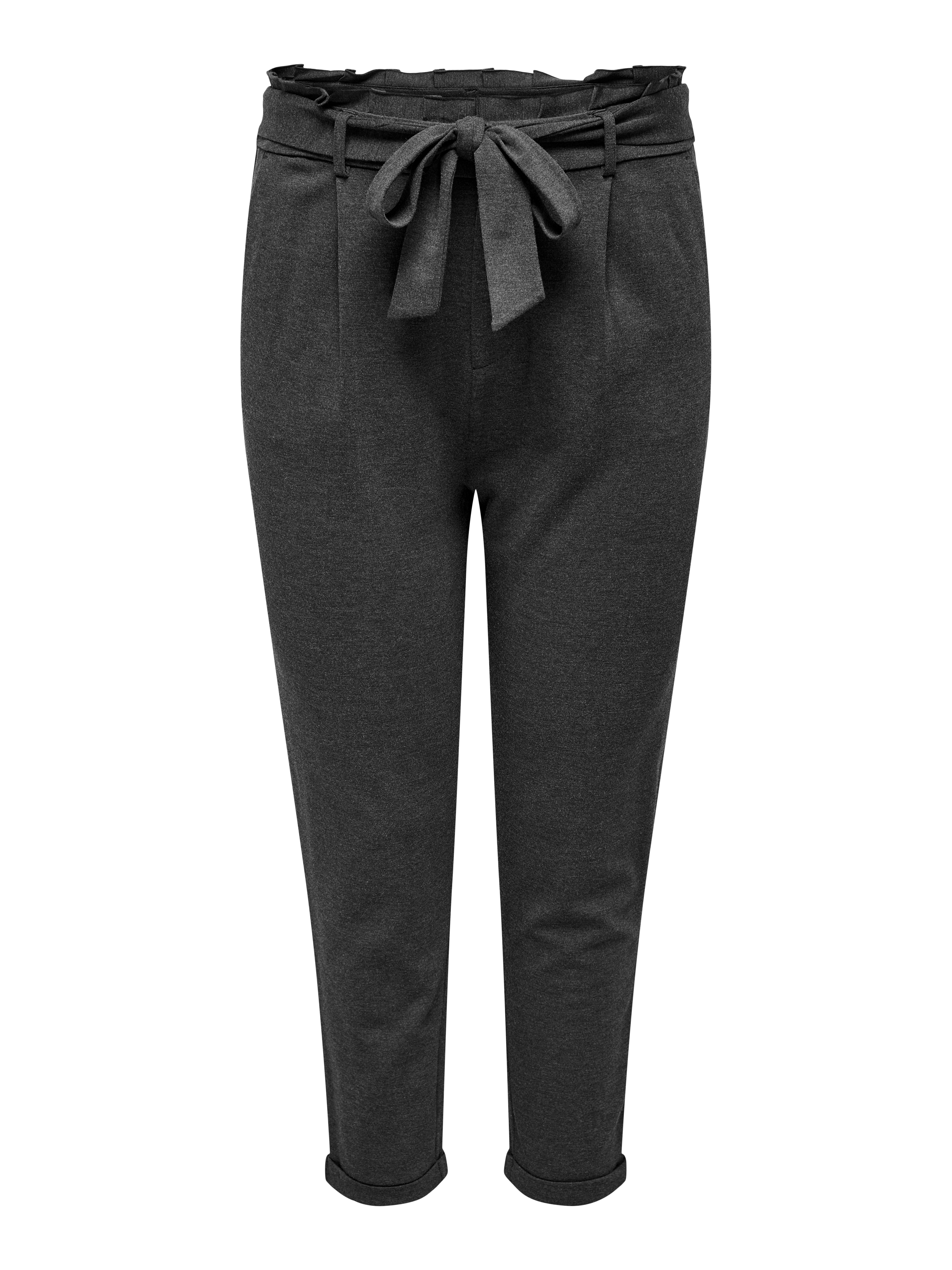 CARGOLDTRASH Komfort Fit Paperbag Hose Dark Grey Melange