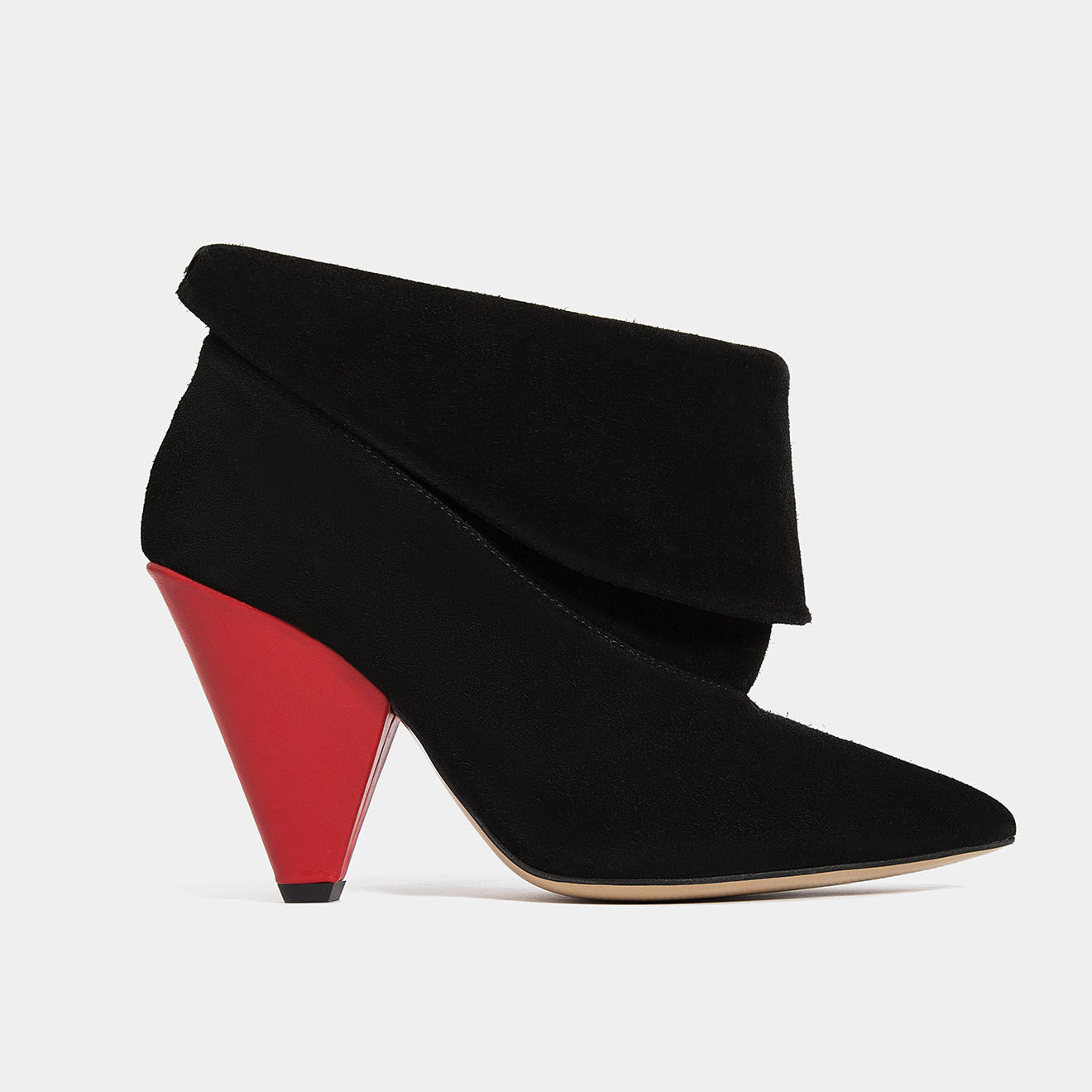 L37 Bottines en Velours de Cuir Zone noires - Talon 9 cm