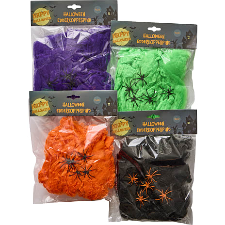 Halloween edderkoppespind - flere varianter - assorteret