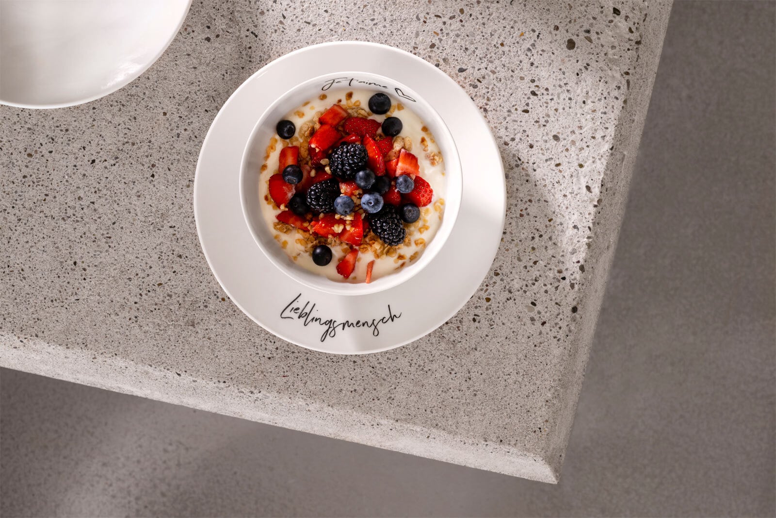 Villeroy & Boch Bol STATEMENT JE T'AIME 470 ml Porzellan weiß
