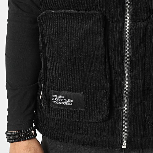 Veste Zippée Sans Manches AN13001 Noir