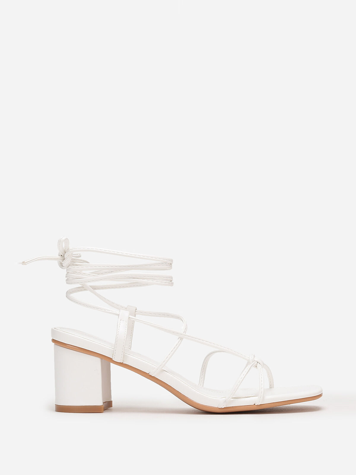 Sandales à brides entrelacées- Blanc