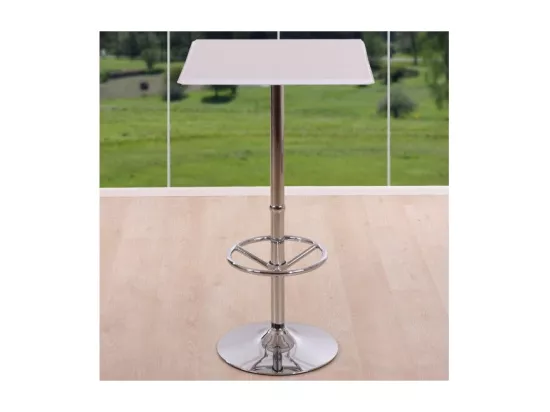 Table haute de bar blanche 63 x 63 x 110 cm TAB04001