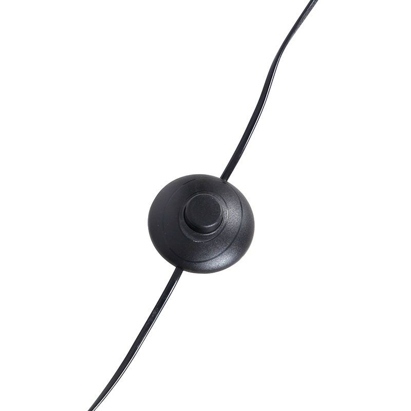 Vloerlamp tripod zwart met kap wit 50 cm - Tripod Classic