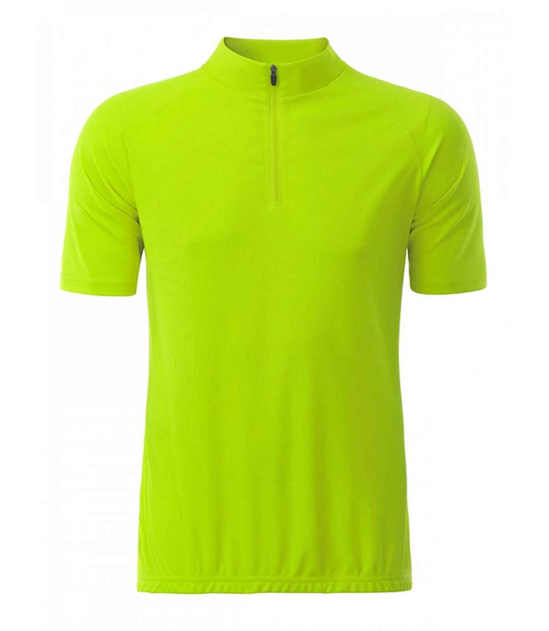 maillot cycliste zippé - HOMME - JN512 - jaune vif