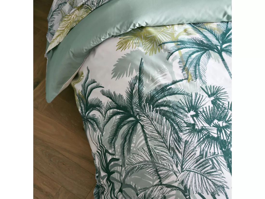 Taie de traversin 200x43 cm percale coton TRINIDAD mousson