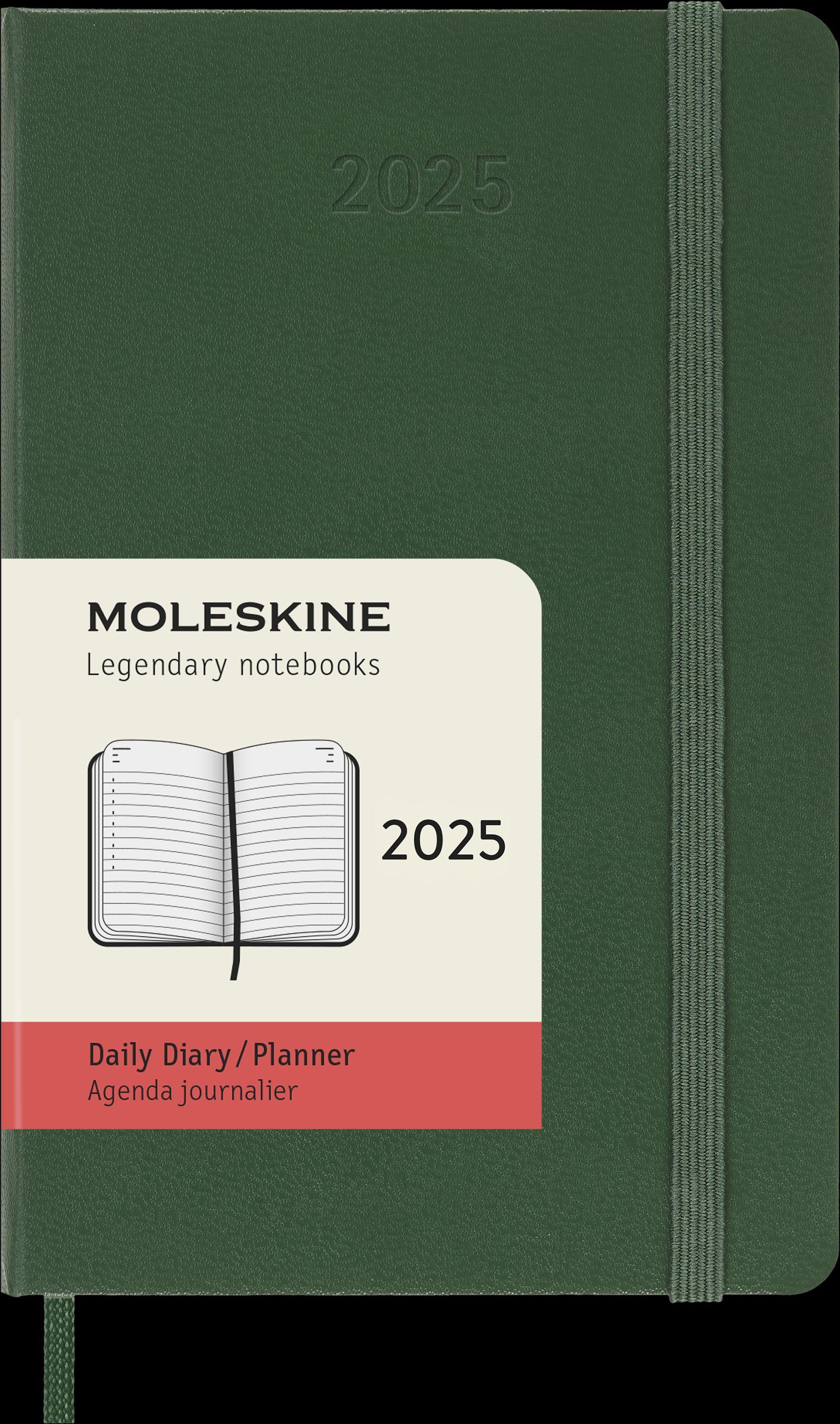Moleskine 12 Monate Tageskalender 2025, Pocket/A6