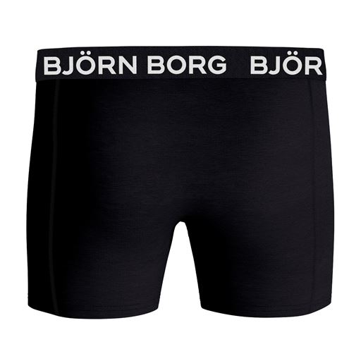 Björn Borg Wash Bag   Cotton Stretch 7-pak Boxershorts, Sort/Grøn, L