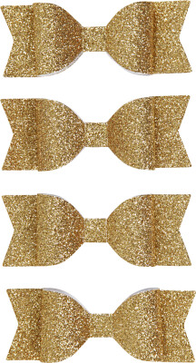 Sløjfer Til Dekoration - Guld Glitter - Str. 31X85 MM - 4 Stk