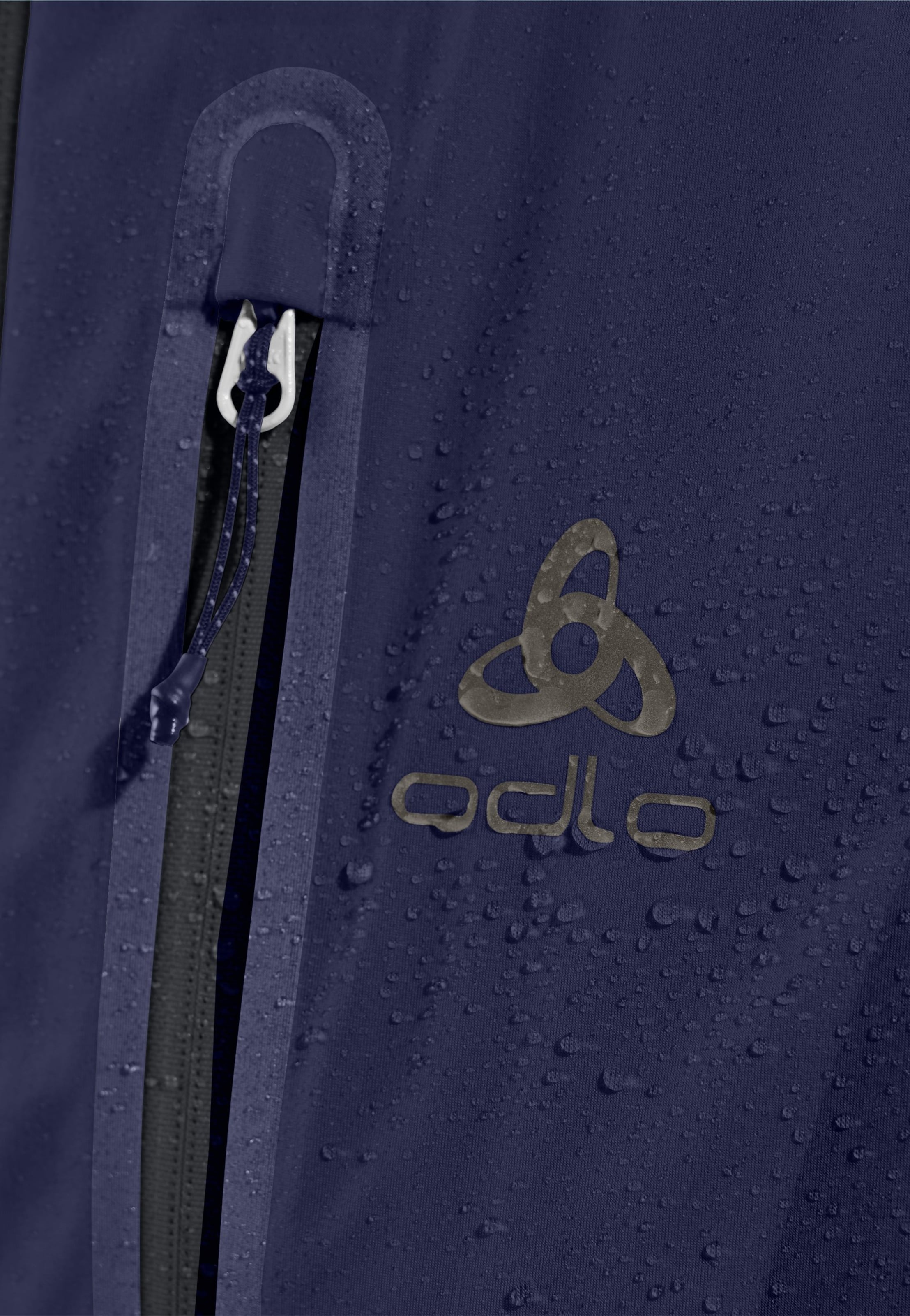 Wasserdichte Zeroweight Dual Dry Performance Knit Laufjacke in eclipse