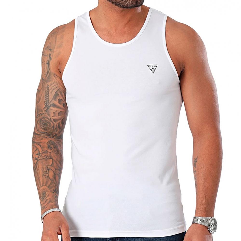 Guess Débardeur Blanc Homme Guess Caleb