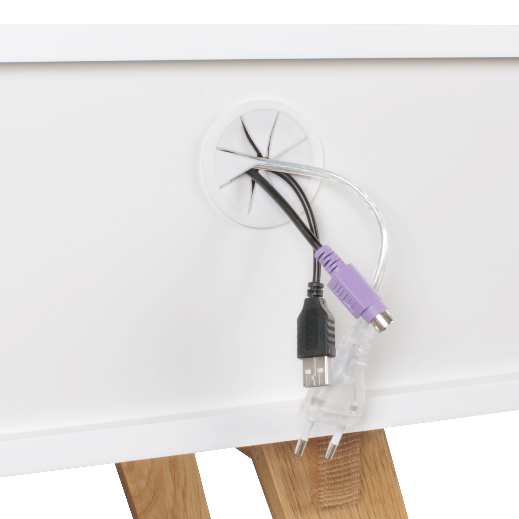 Schreibtisch 110x85x60 cm MDF weiß Arbeitstisch Laptoptisch Bürotisch & Ablage