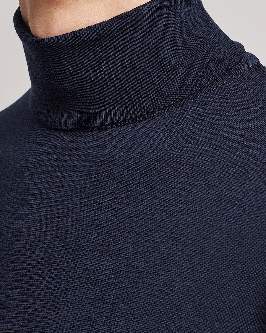 John Smedley Cherwell Extra Fine Merino Rollneck Midnight