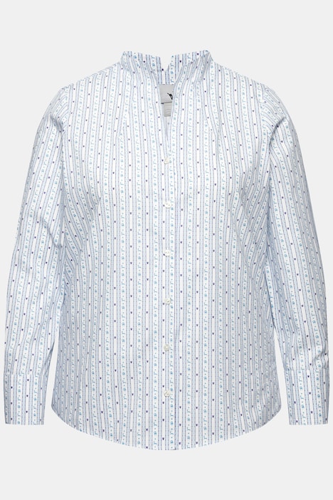 Bluse, Kelchkragen, bedruckt, Langarm