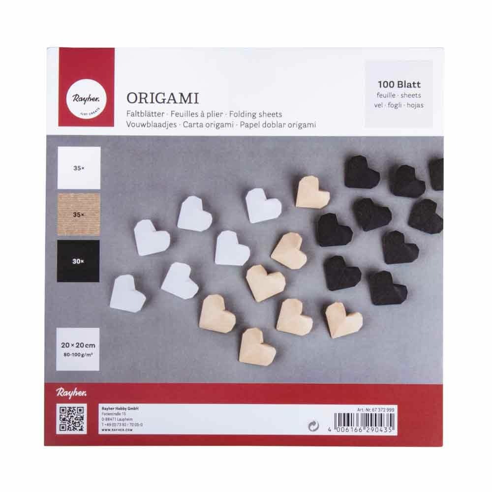 100 feuilles pour origami 20 x 20 cm