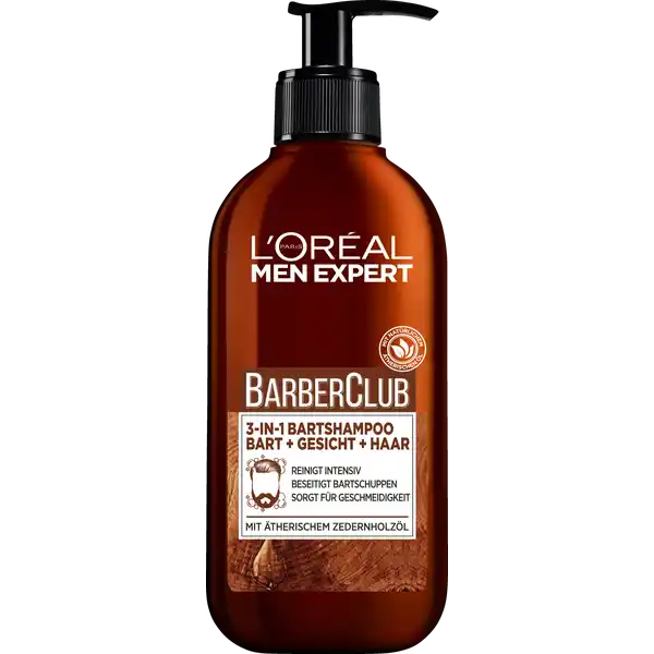 Bartshampo BarberClub 3-in1 Bart + Gesicht + Haar