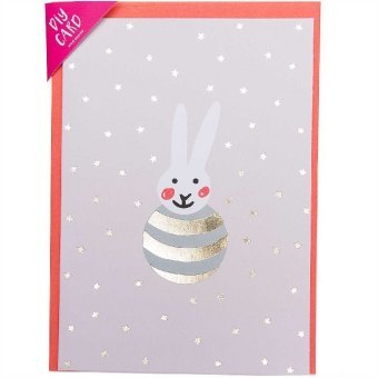 DIY-Karte HELLO BABY – RASSEL HASE 4-teilig in bunt