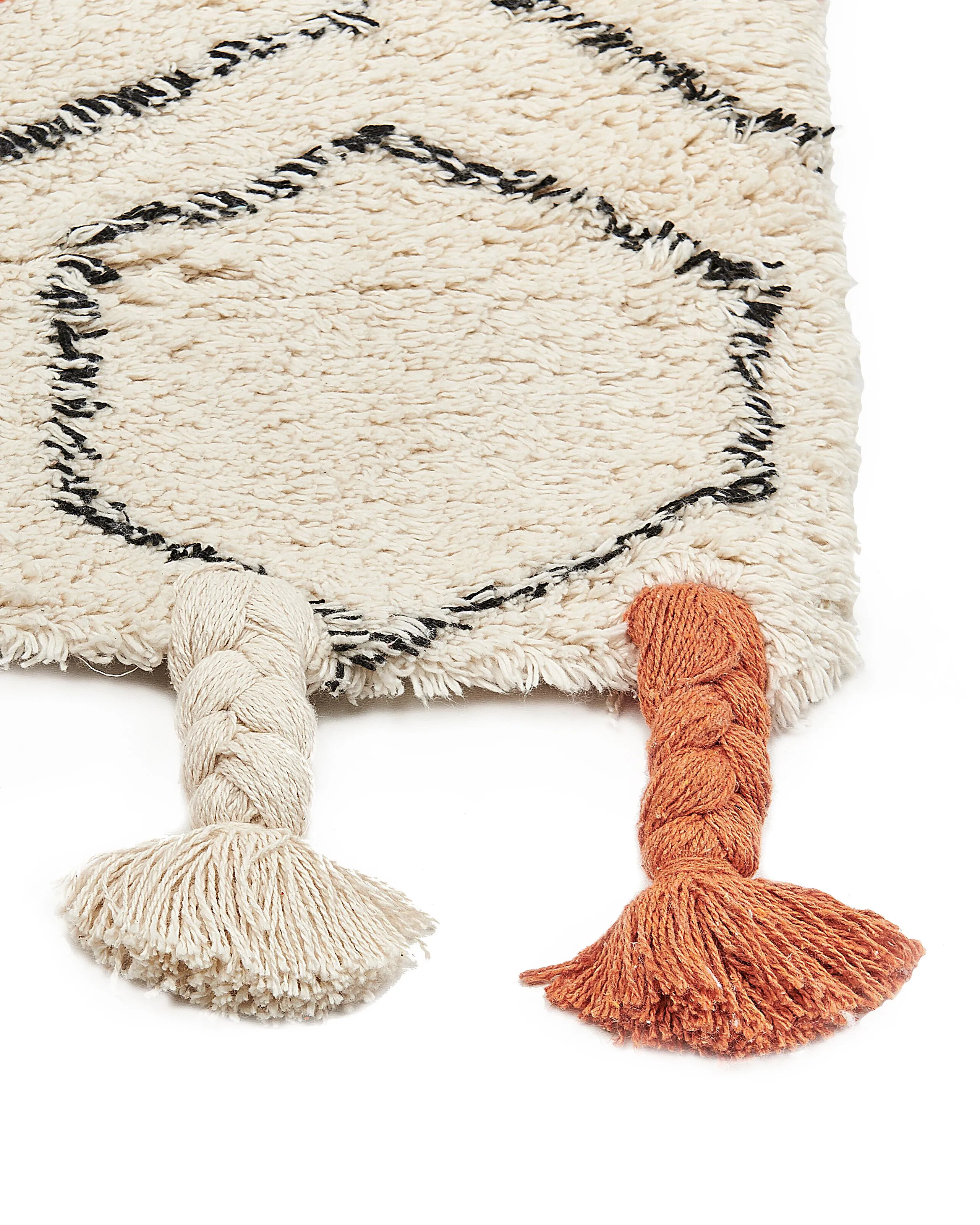 Vloerkleed HAJIPUR Beige 160 x 230 cm Katoen