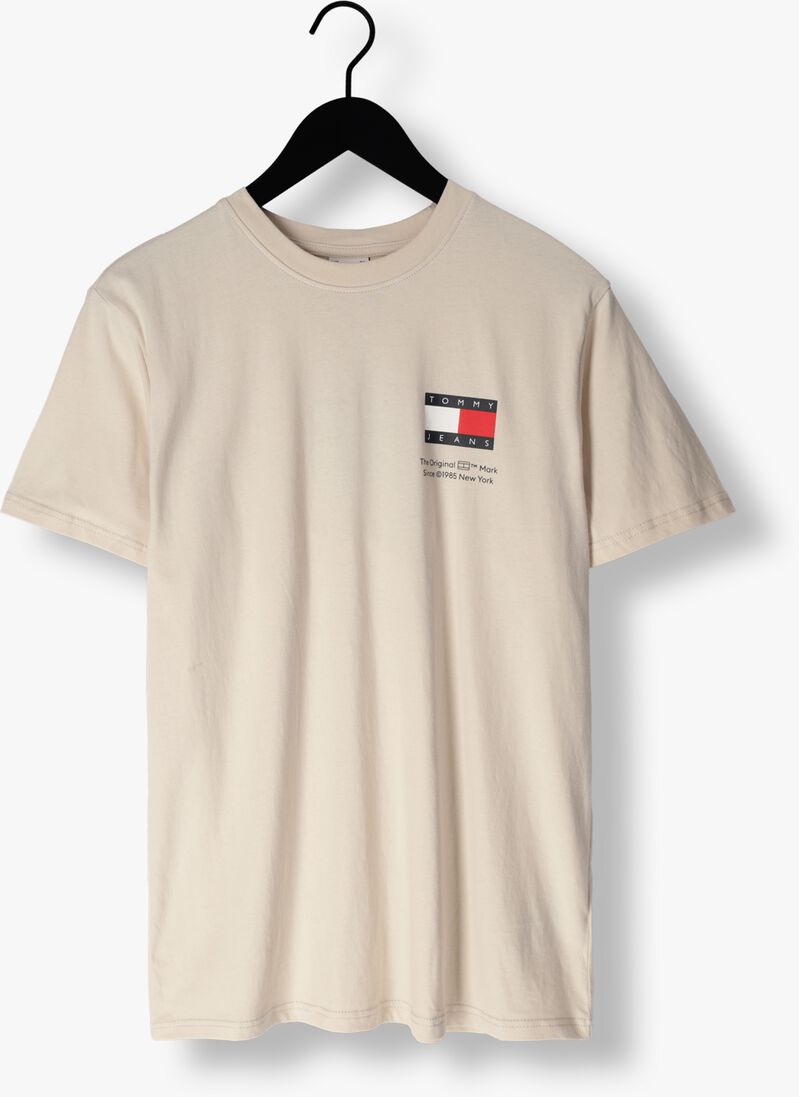TOMMY JEANS beige tommy jeans t-shirt tjm slim essential flag tee