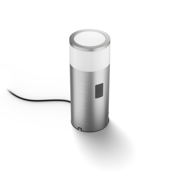 Philips Hue sokkellamp Calla RVS - wit en gekleurd licht 8W - laag