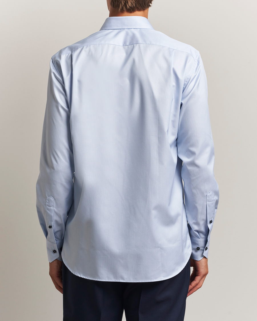 Stenströms Regular Fit Contrast Cotton Shirt White/Blue