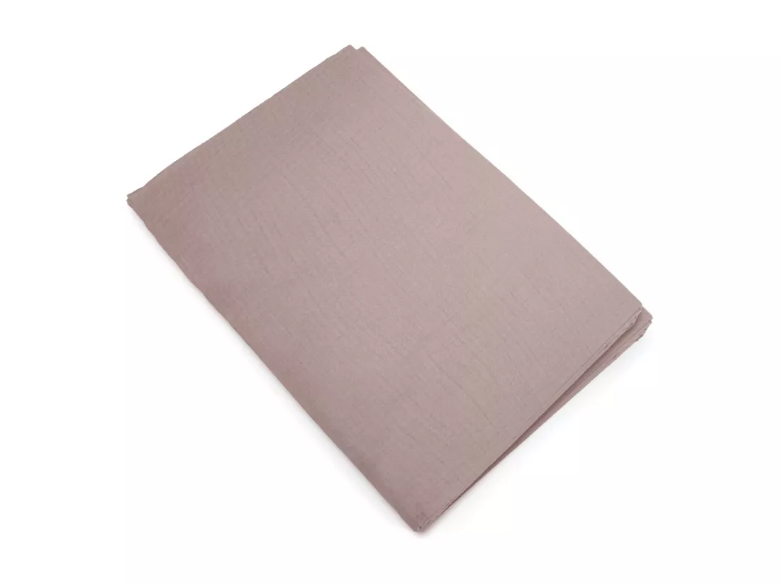 Housse de couette 260x240 cm mousseline de coton collection MILOS rose