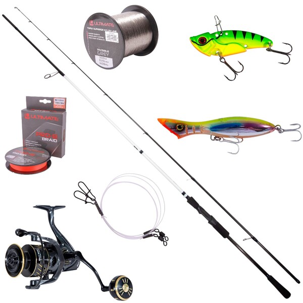 Ensemble de Pêche au Bar Ultimate Bluecore Seabass Lure 2.90m (15-40g)