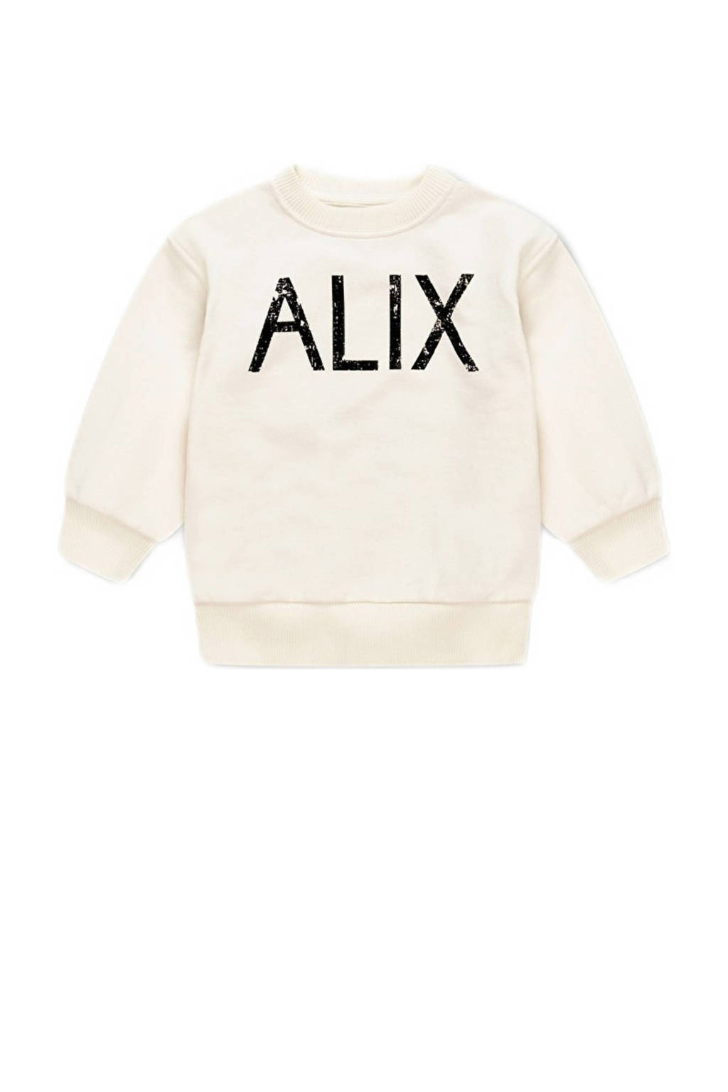Alix the Label sweater met backprint ecru